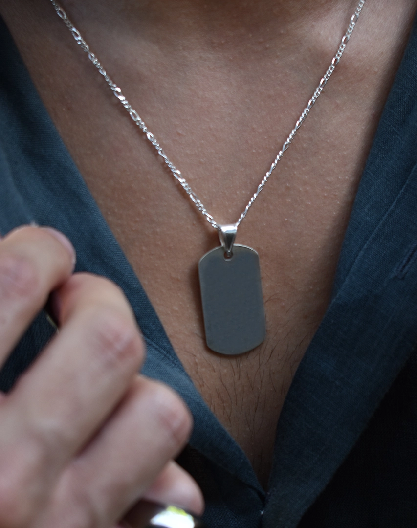 Colgante Placa Militar Mediano