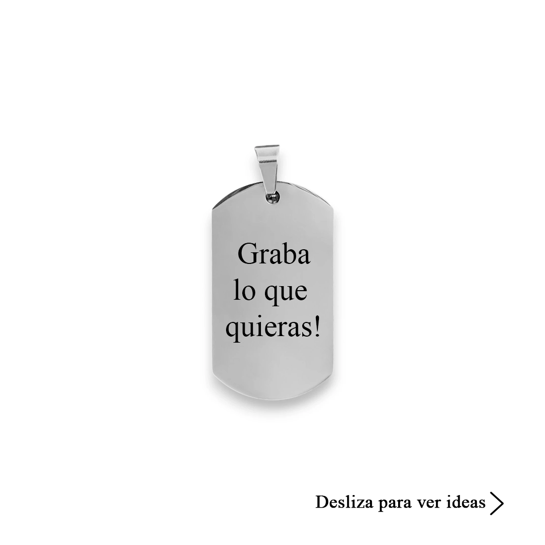 Colgante Placa Militar Grande