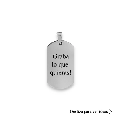 Colgante Placa Militar Grande