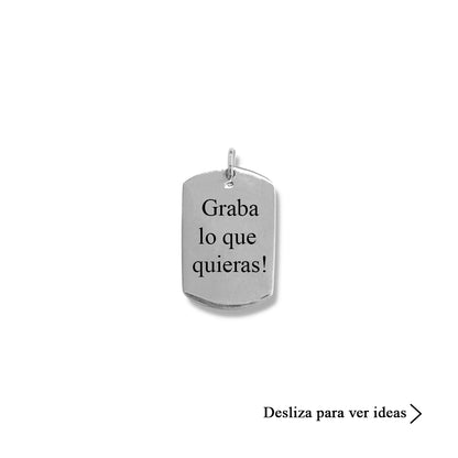 Colgante Placa Militar Grande