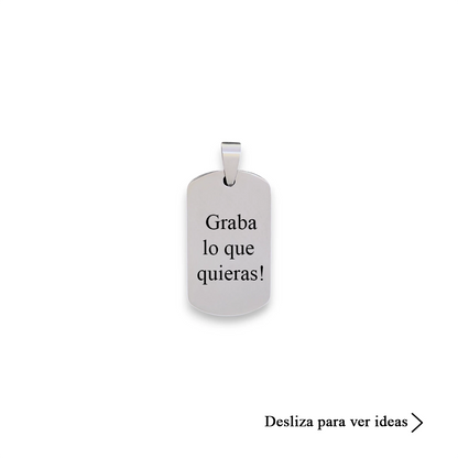 Colgante Placa Militar Mediano
