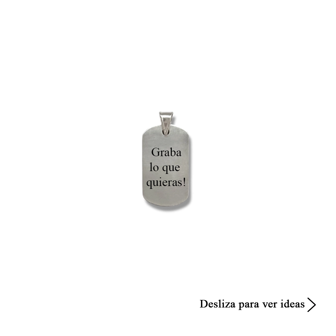 Colgante Placa Militar Mediano
